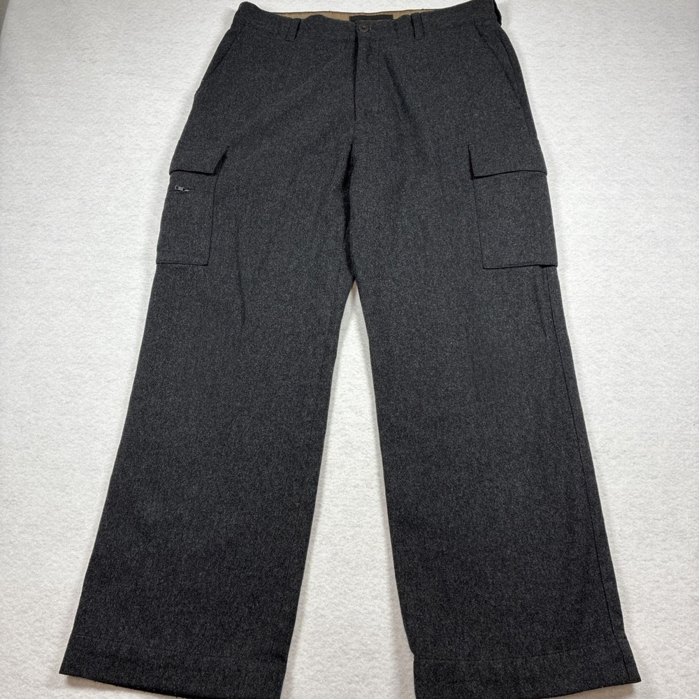 Vintage Banana Republic Dawson Wool Cargo Pants Y2K Mens 36x32 Charcoal Gray